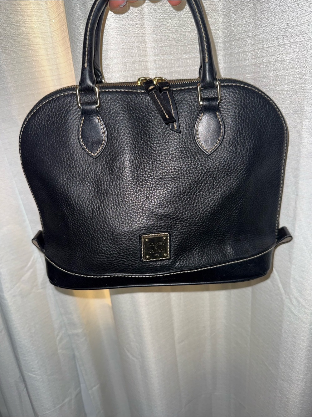 Dooney & Bourke Zip Zip Satchal Purse Black